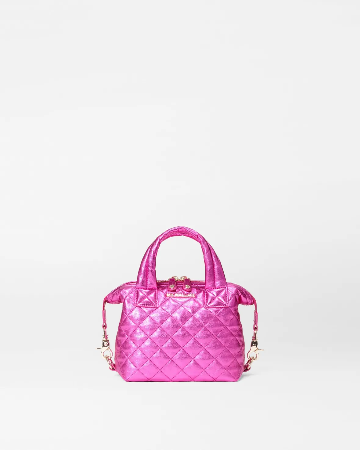 Crossbody<MZ Wallace Micro Sutton HotPinkMetallicLeather