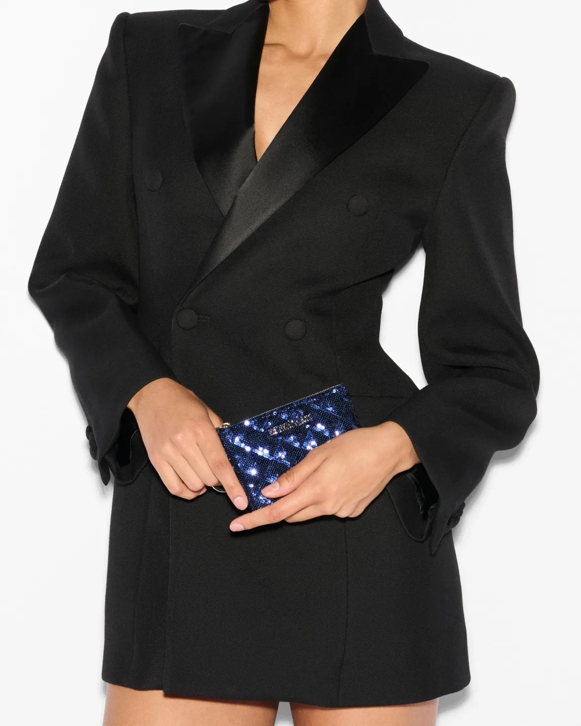 Accessories<MZ Wallace Flat Metro Key Pouch SapphireSequin