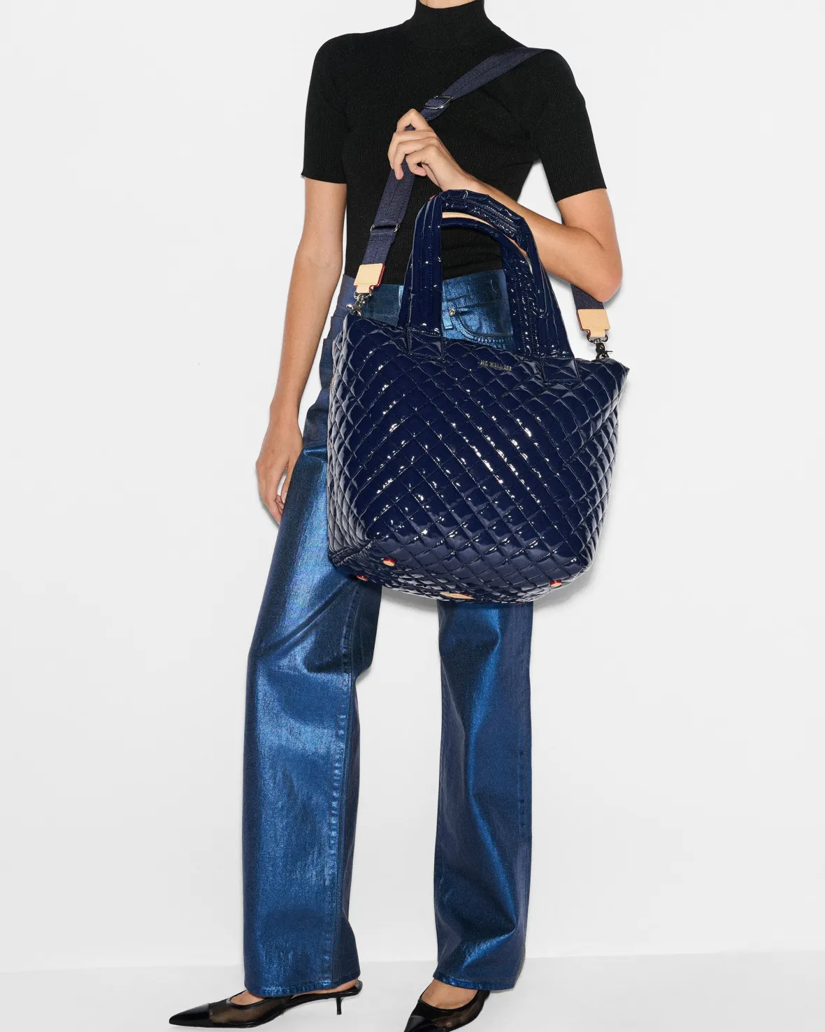 Metro|Totes<MZ Wallace The Metro Tote® Deluxe - Medium NavyLacquer