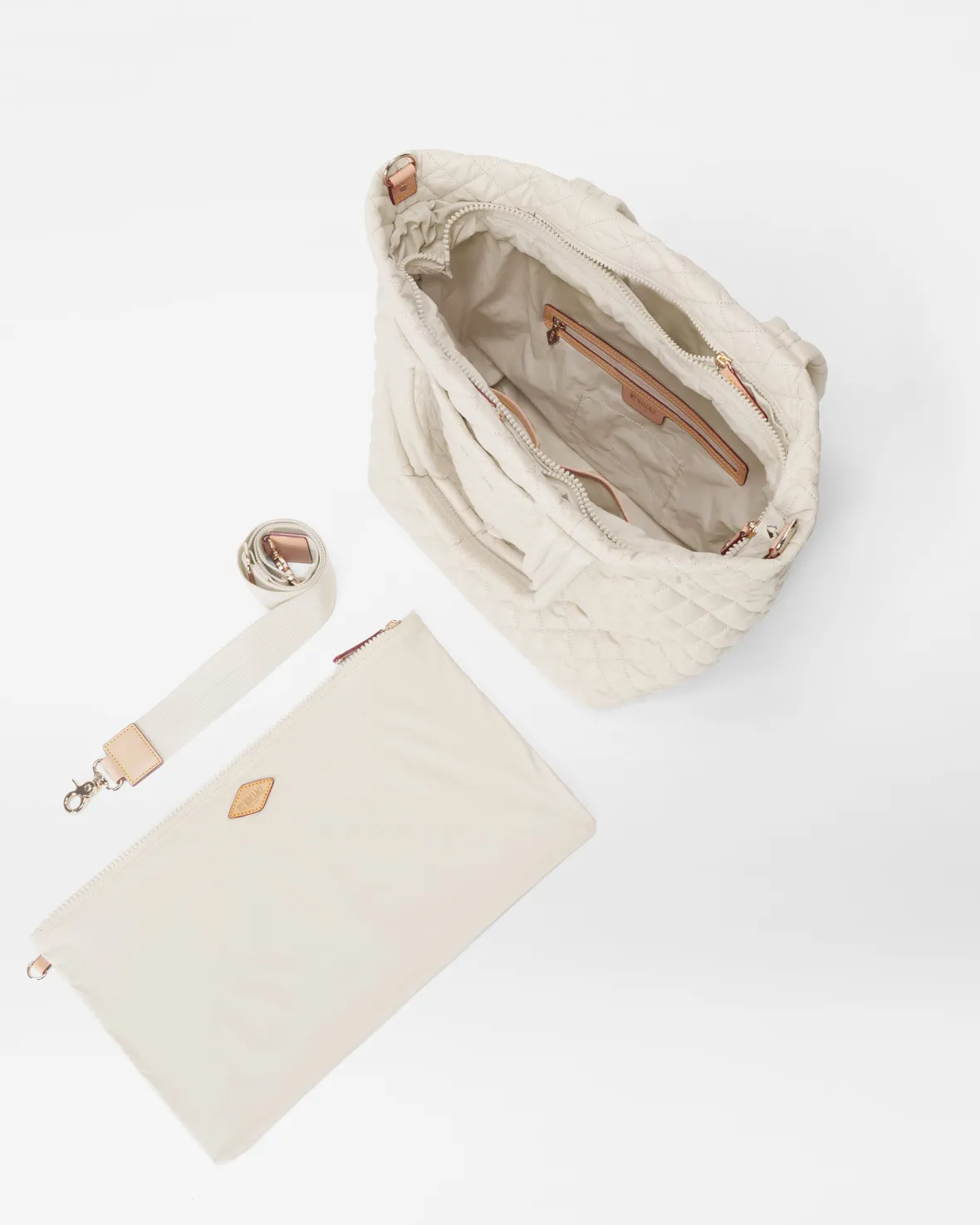 Metro|Totes<MZ Wallace The Metro Tote® Deluxe - Medium Sandshell