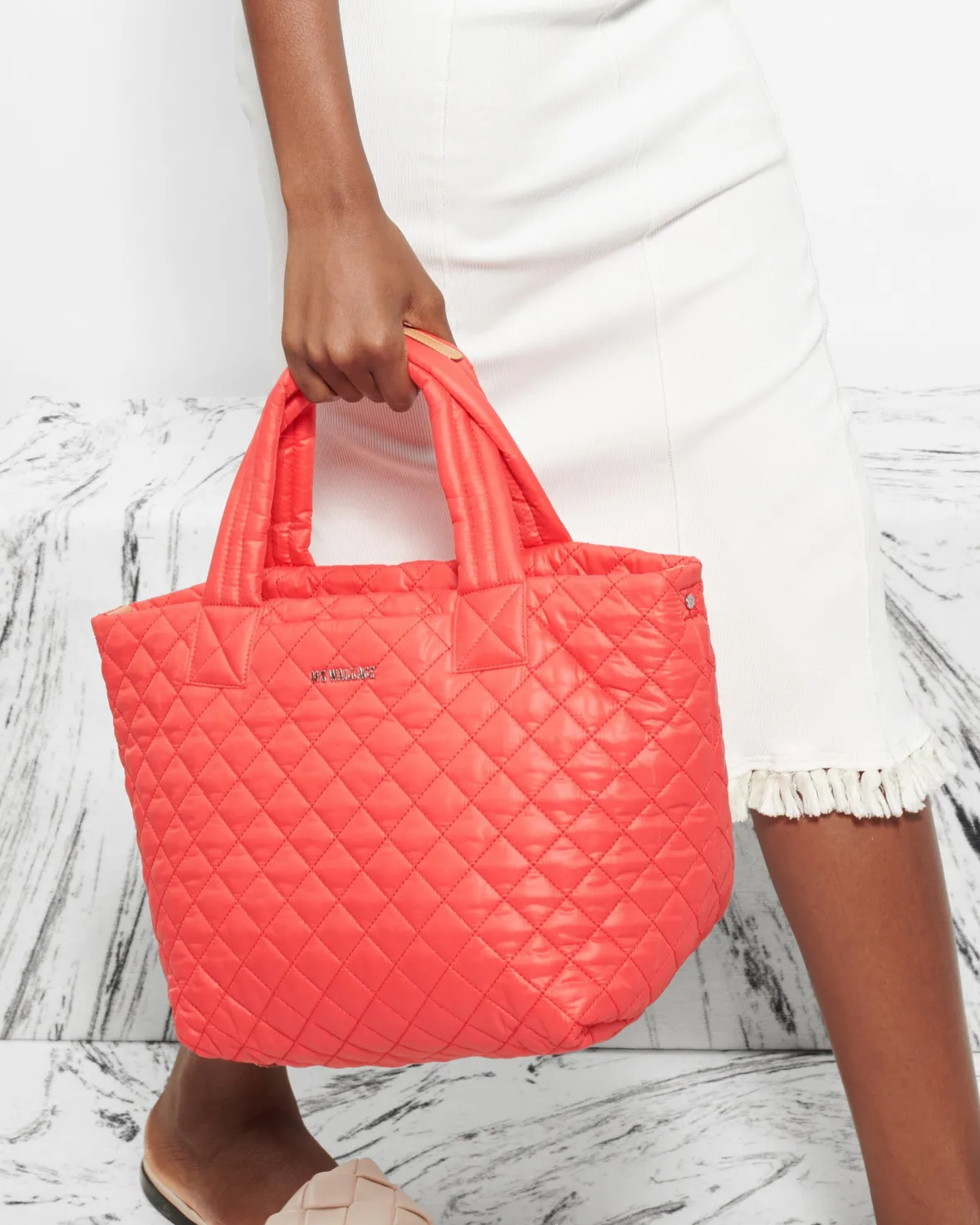 Metro|Totes<MZ Wallace The Metro Tote® Deluxe - Small CoralRec