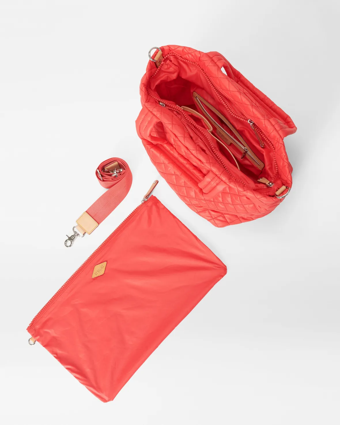 Metro|Totes<MZ Wallace The Metro Tote® Deluxe - Small CoralRec