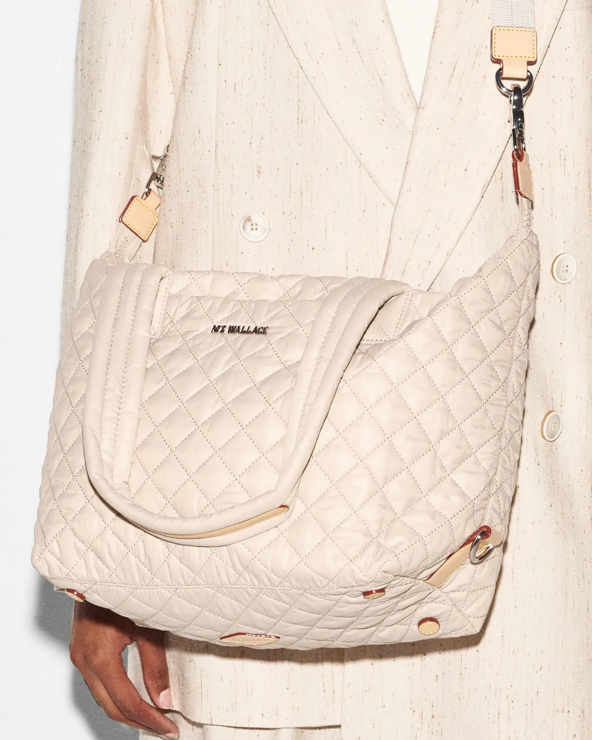 Metro|Shoulders<MZ Wallace Medium Sutton Deluxe Mushroom