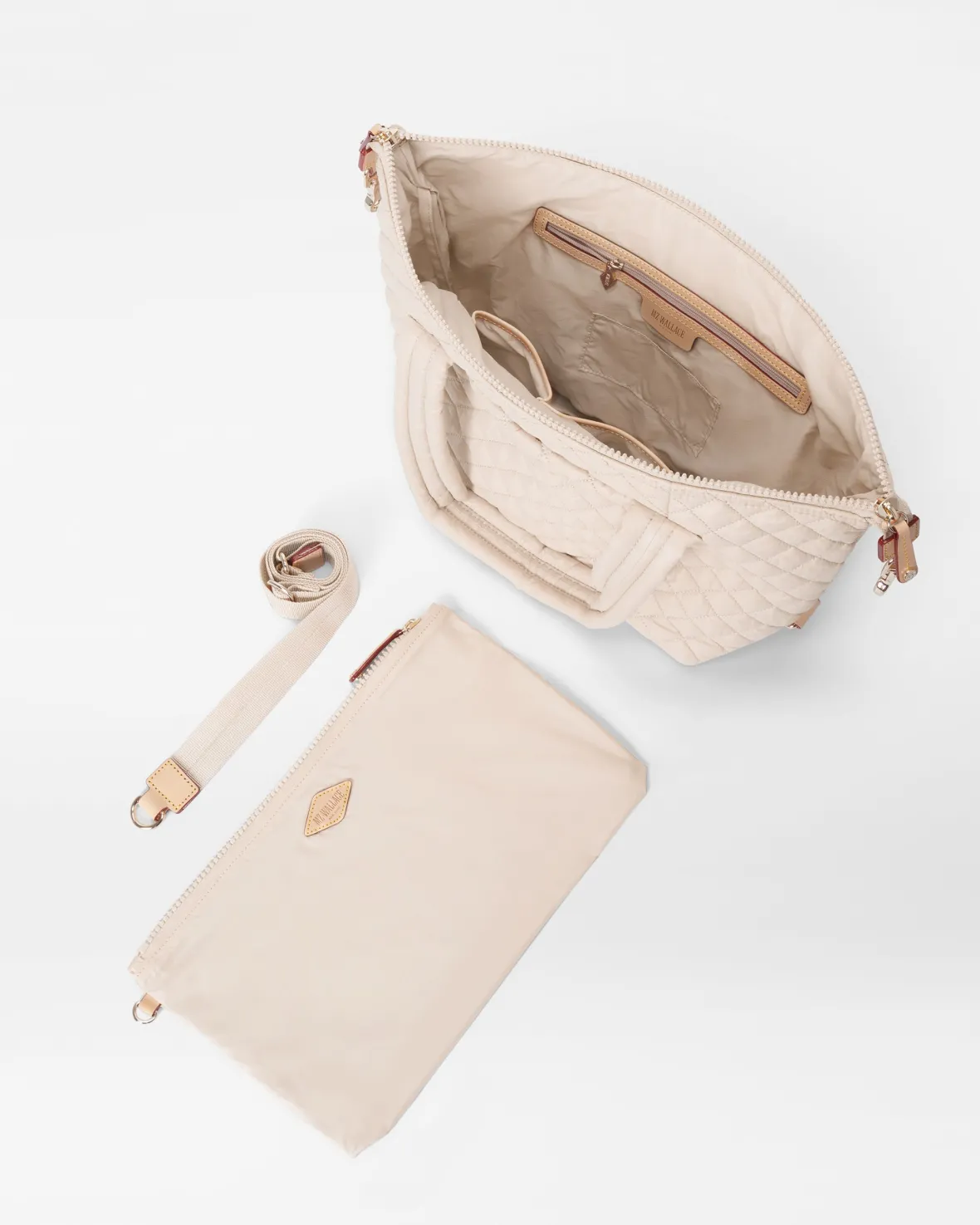 Metro|Shoulders<MZ Wallace Medium Sutton Deluxe Mushroom