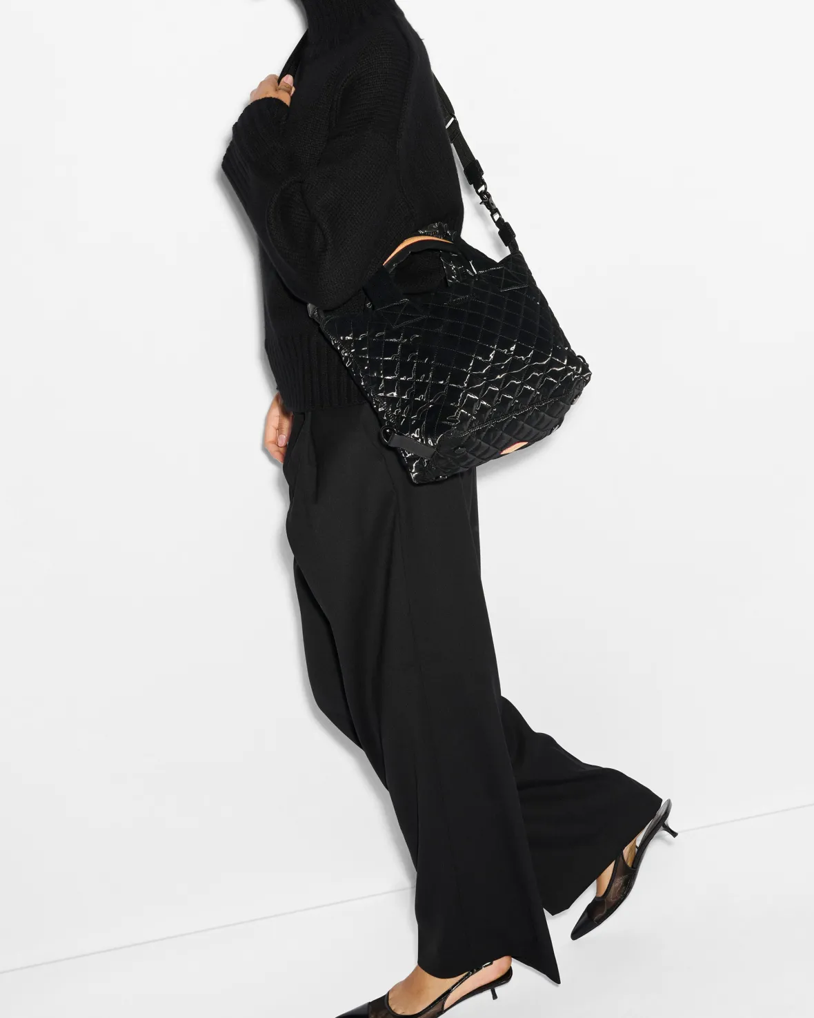 Metro|Crossbody<MZ Wallace Small Sutton Deluxe BlackLiquid