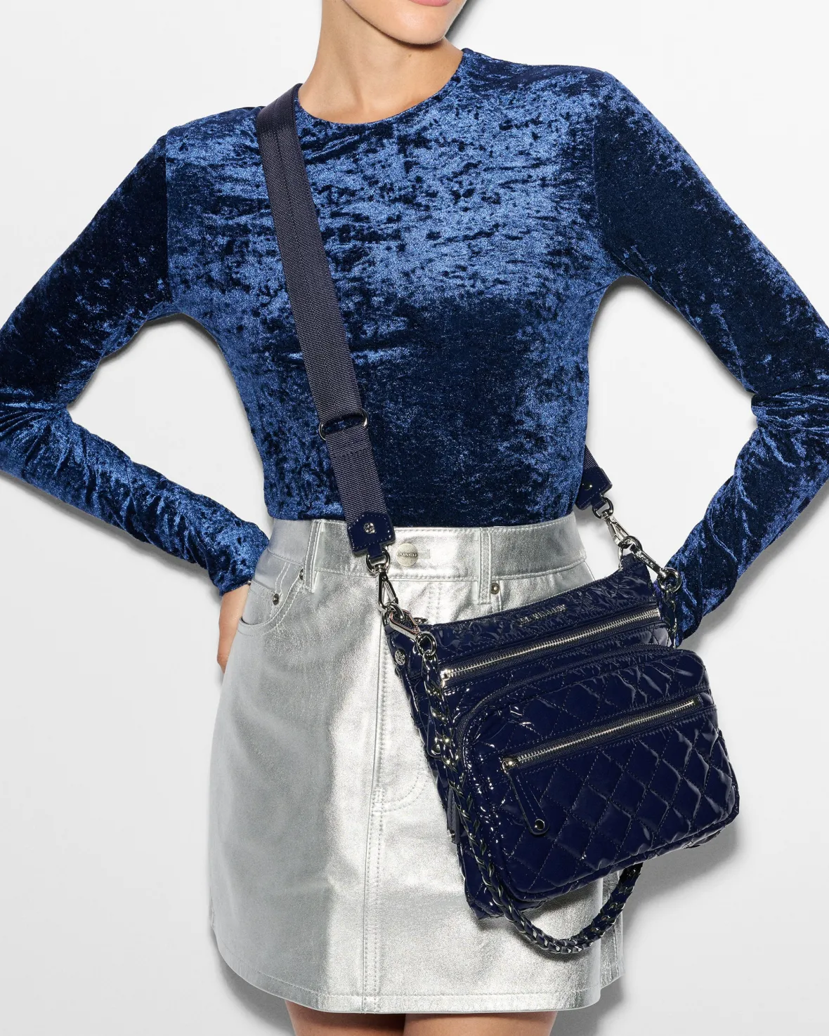 Crosby|Crossbody<MZ Wallace Downtown Crosby NavyLacquer
