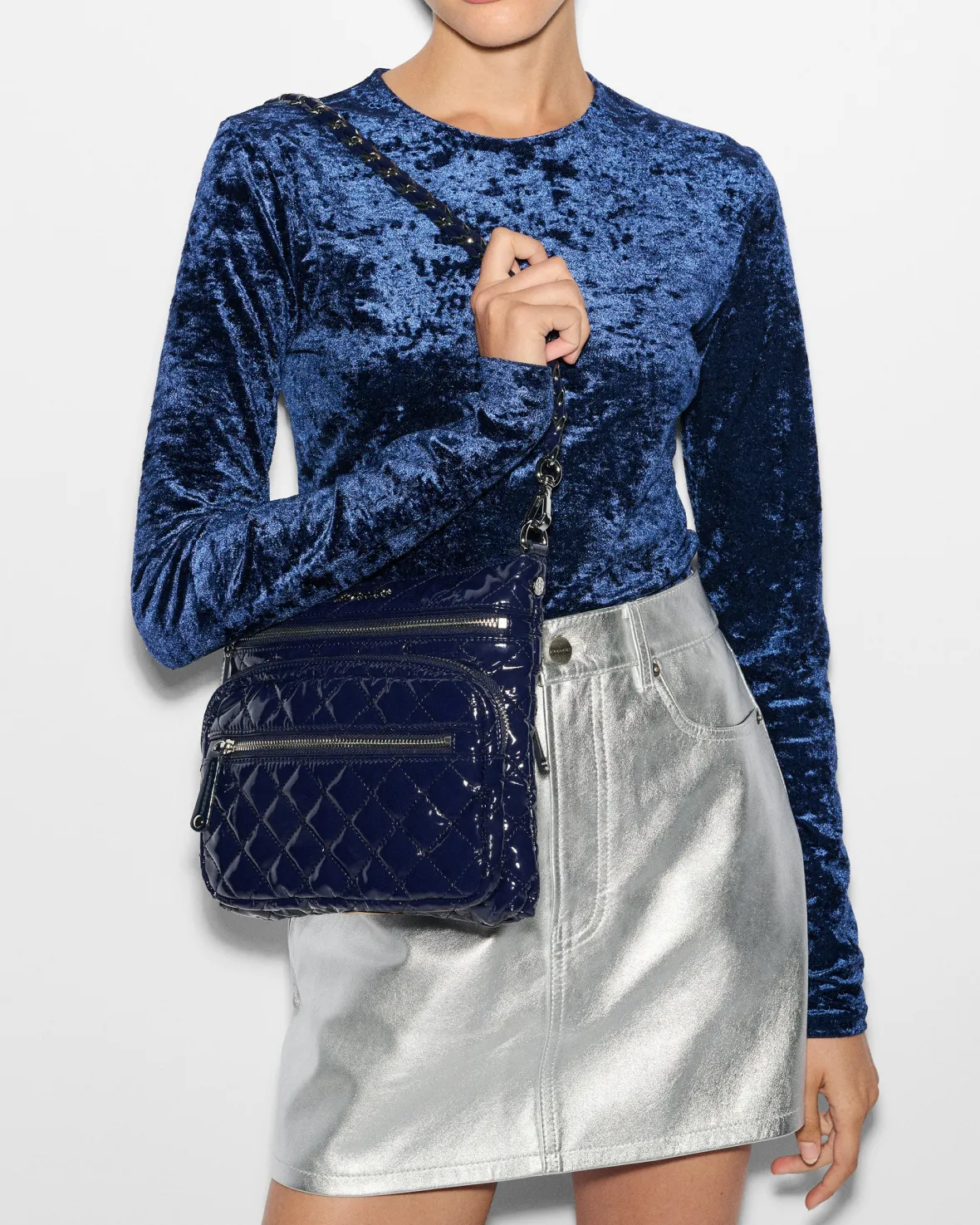 Crosby|Crossbody<MZ Wallace Downtown Crosby NavyLacquer