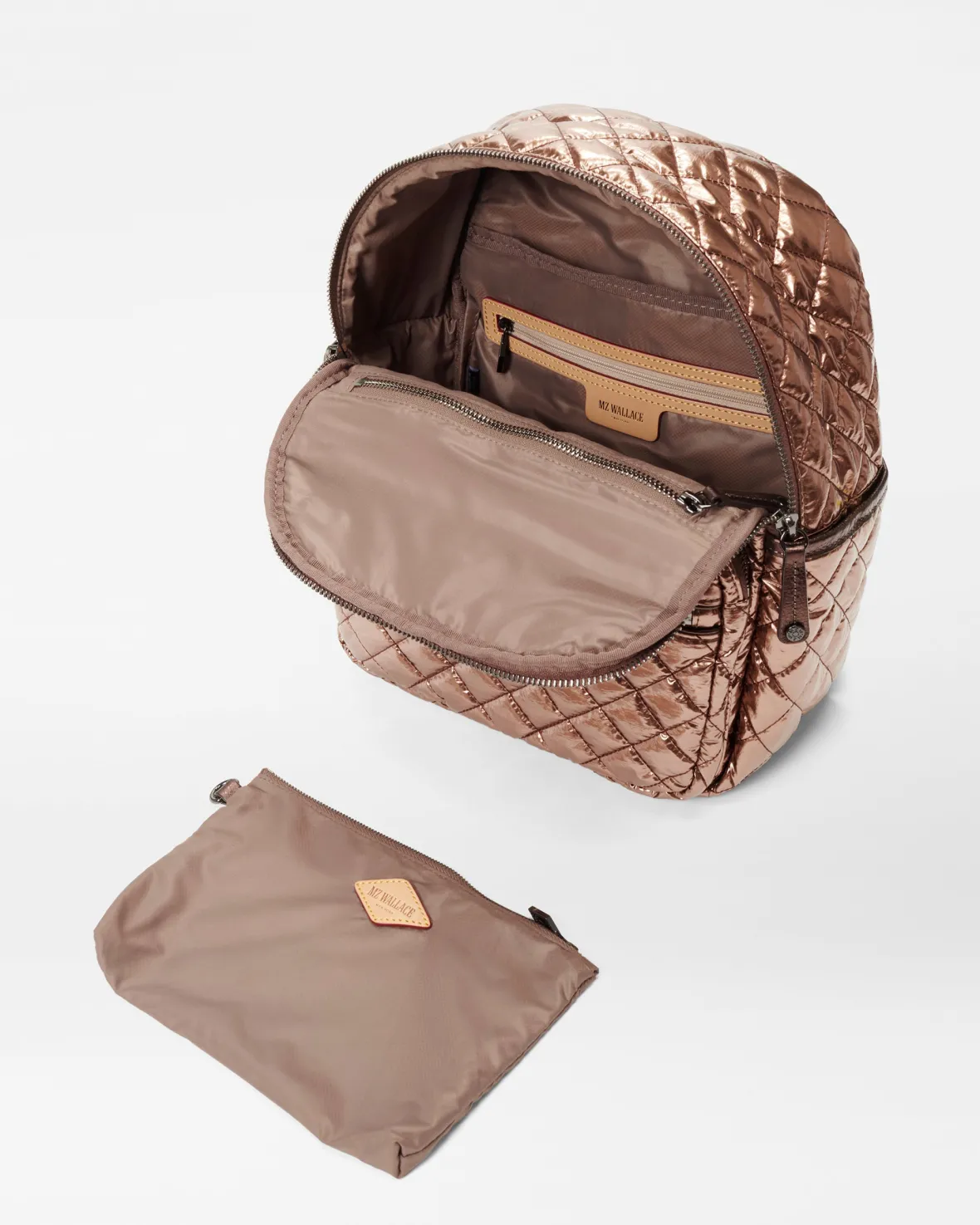 Crosby|Backpacks<MZ Wallace Small Crosby Backpack CopperMetallicLacquer
