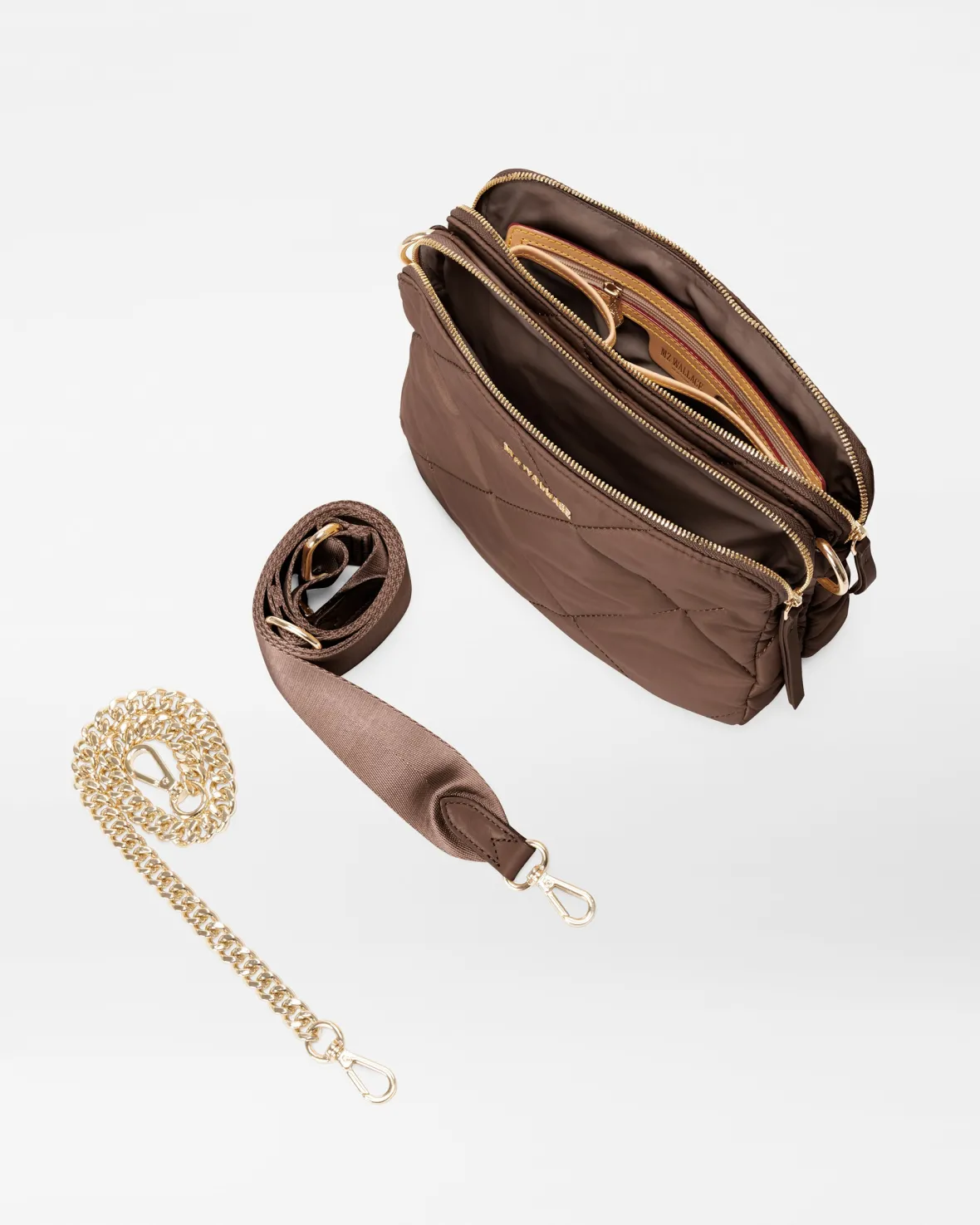 Crossbody|Madison<MZ Wallace Quilted Madison Crossbody Walnut