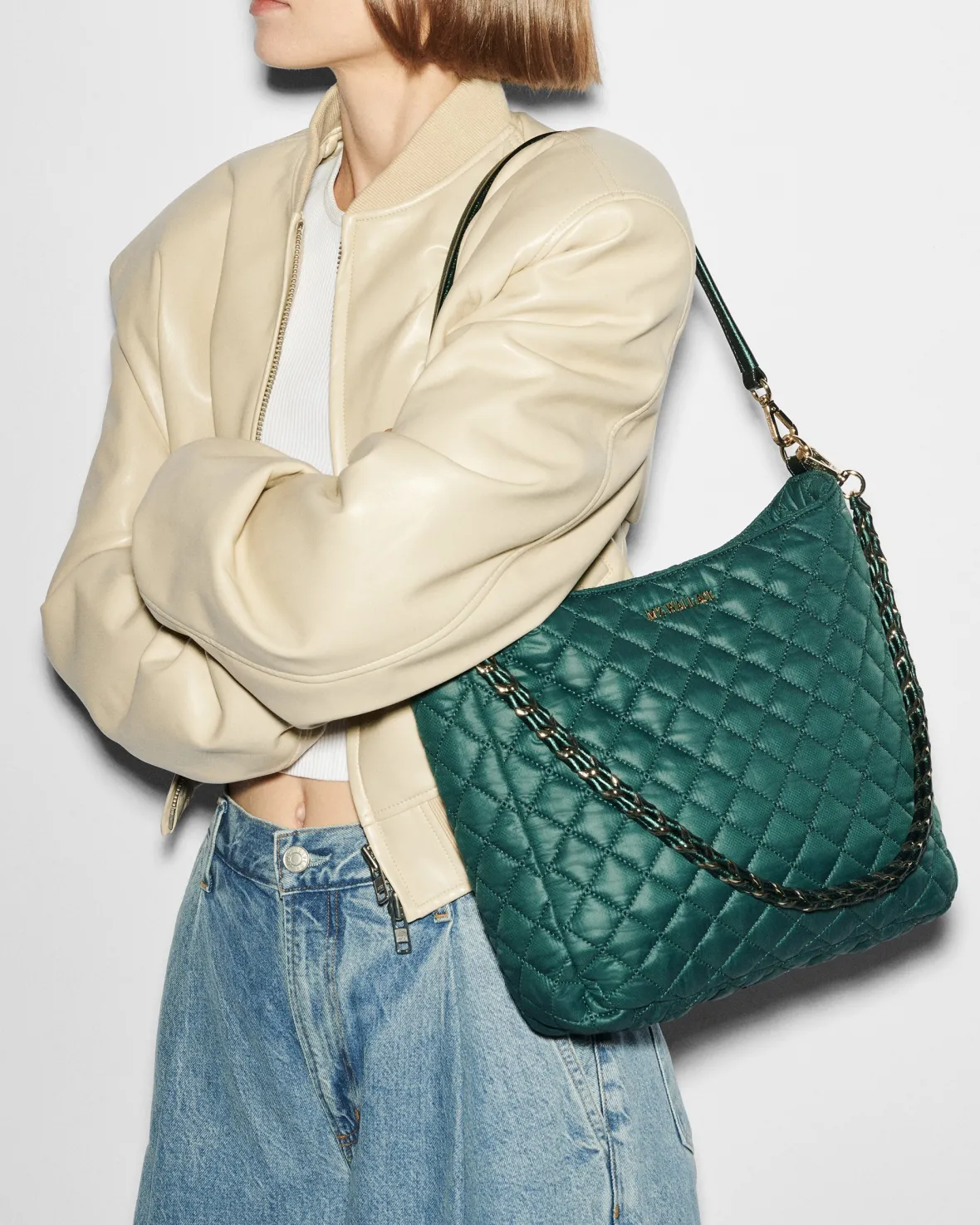 Crosby|Shoulders<MZ Wallace Crosby Hobo Emerald