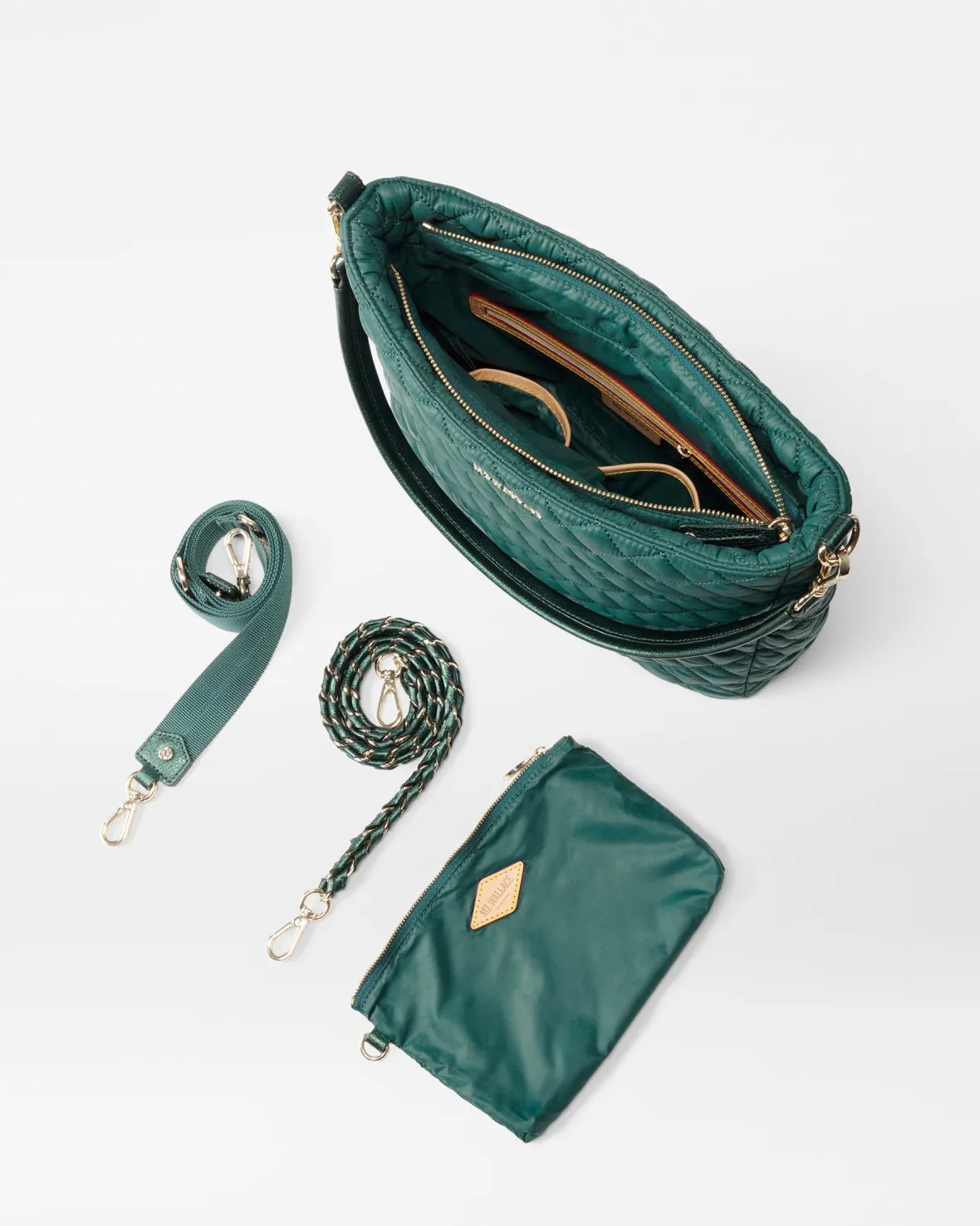 Crosby|Shoulders<MZ Wallace Crosby Hobo Emerald