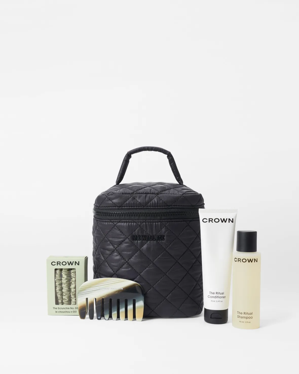 Metro|Travel<MZ Wallace MZW X Crown Affair Large Vanity Set Black/Mint
