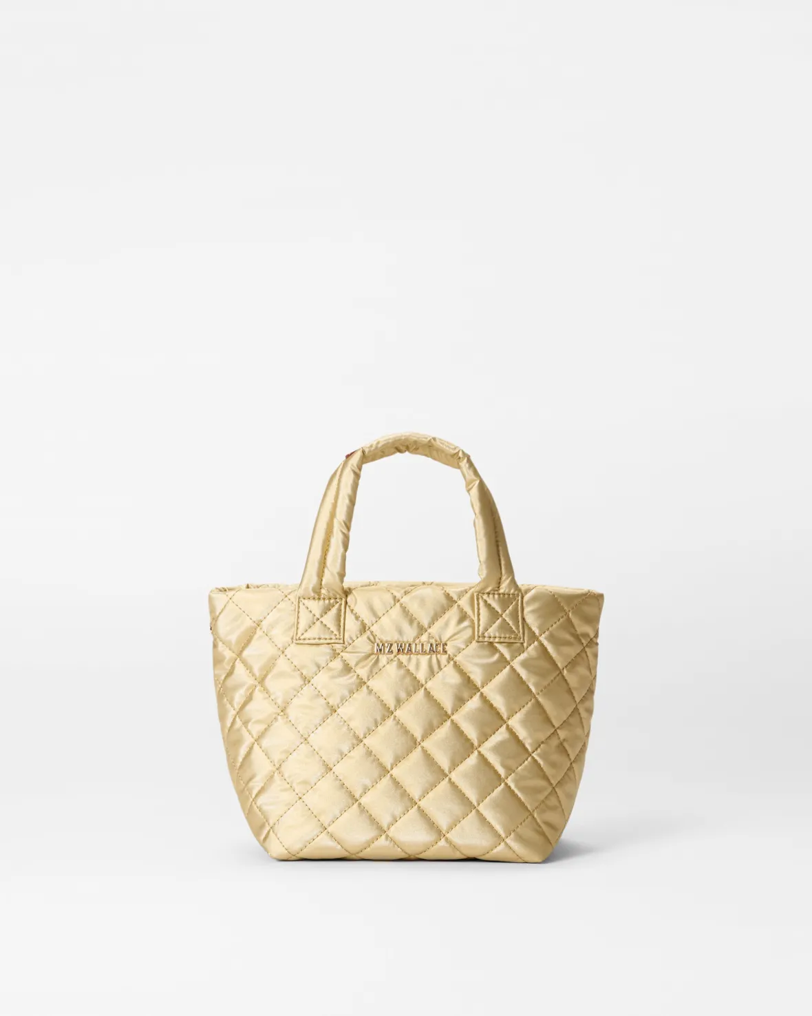 Metro|Crossbody<MZ Wallace The Metro Tote® Deluxe - Micro LightGoldPearlMetallic