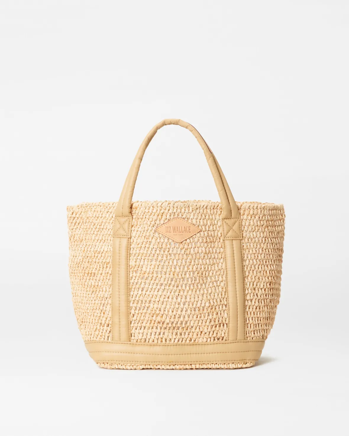 Raffia|Totes<MZ Wallace Small Raffia Tote Raffia/Camel