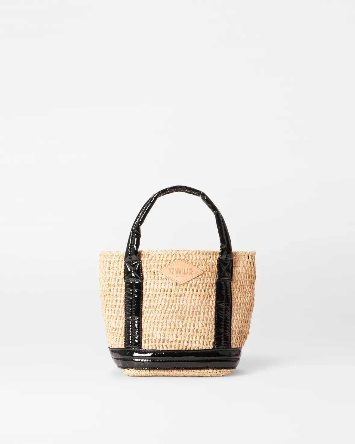 Raffia|Crossbody<MZ Wallace Mini Raffia Tote Raffia/BlackLacquer
