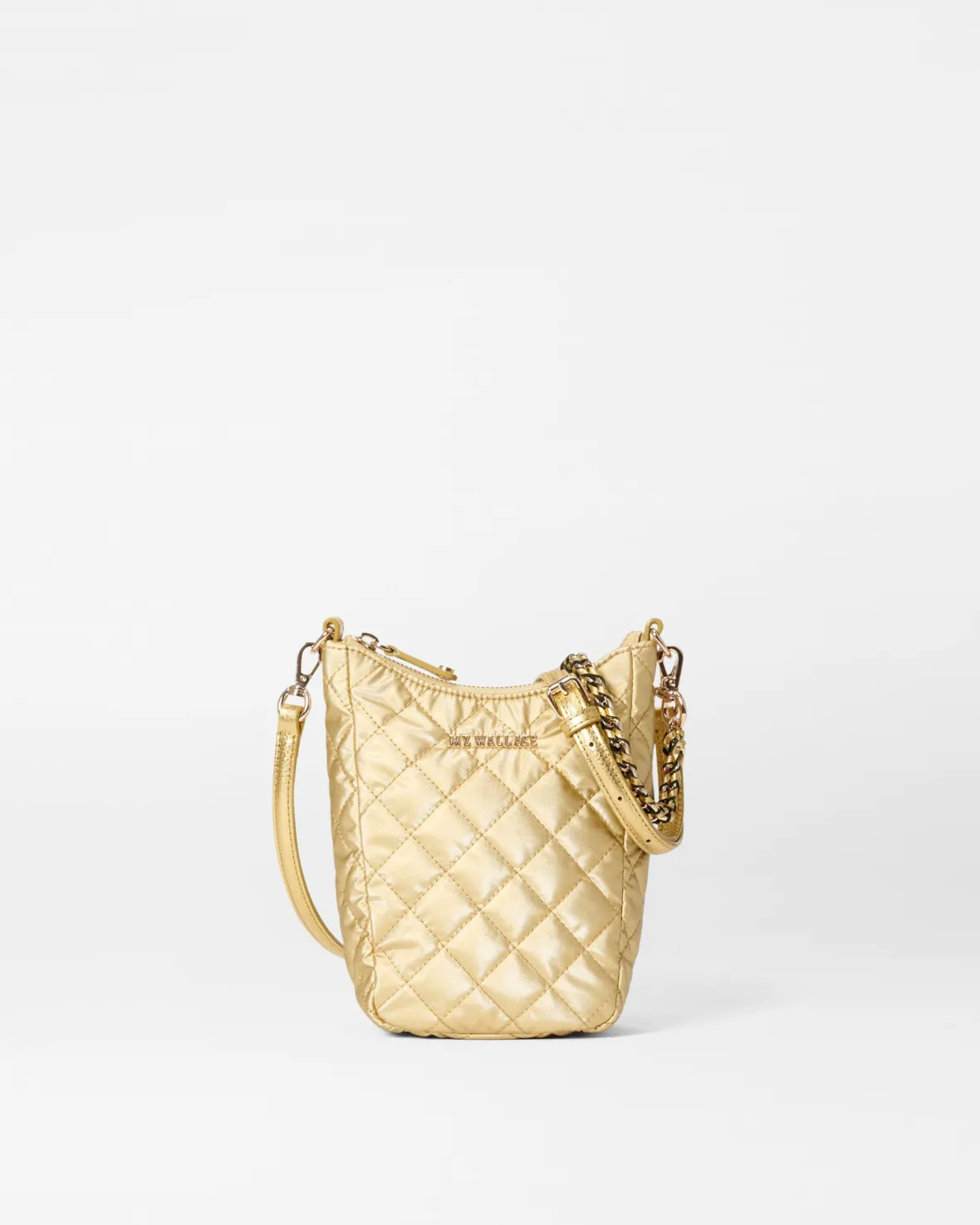 Crosby|Crossbody<MZ Wallace Crosby Go LightGoldPearlMetallic