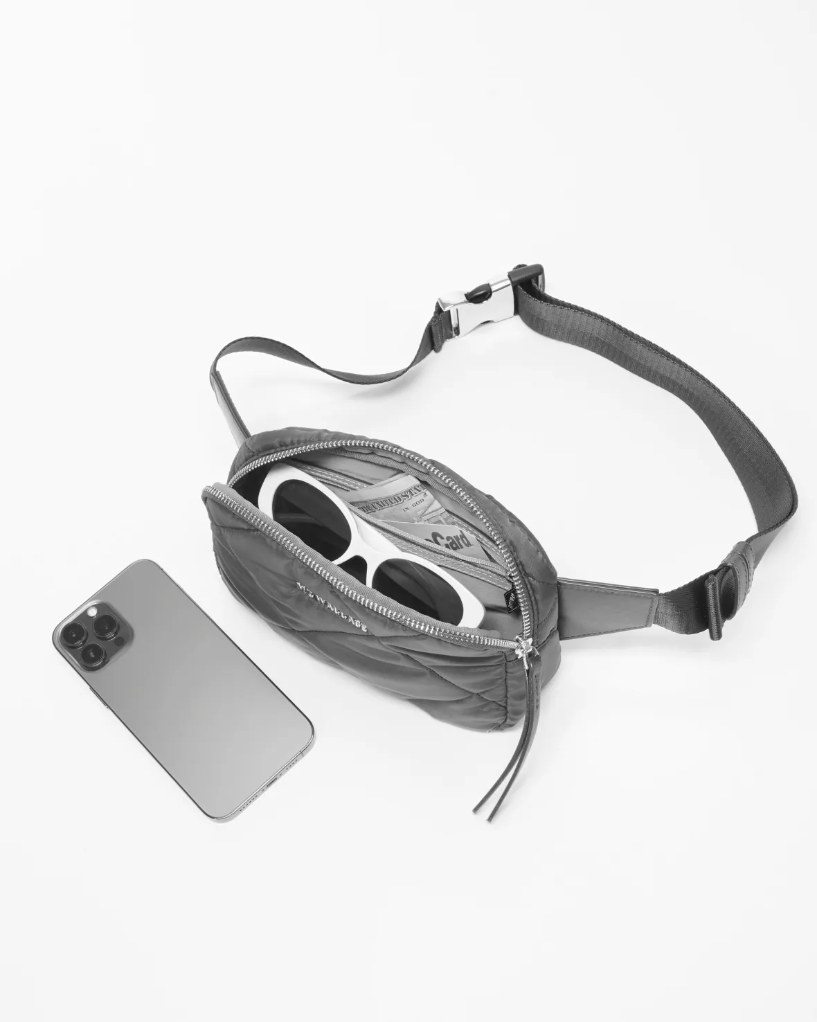 Madison|Belt Bags & Slings<MZ Wallace Quilted Madison Belt Bag BlackSequin