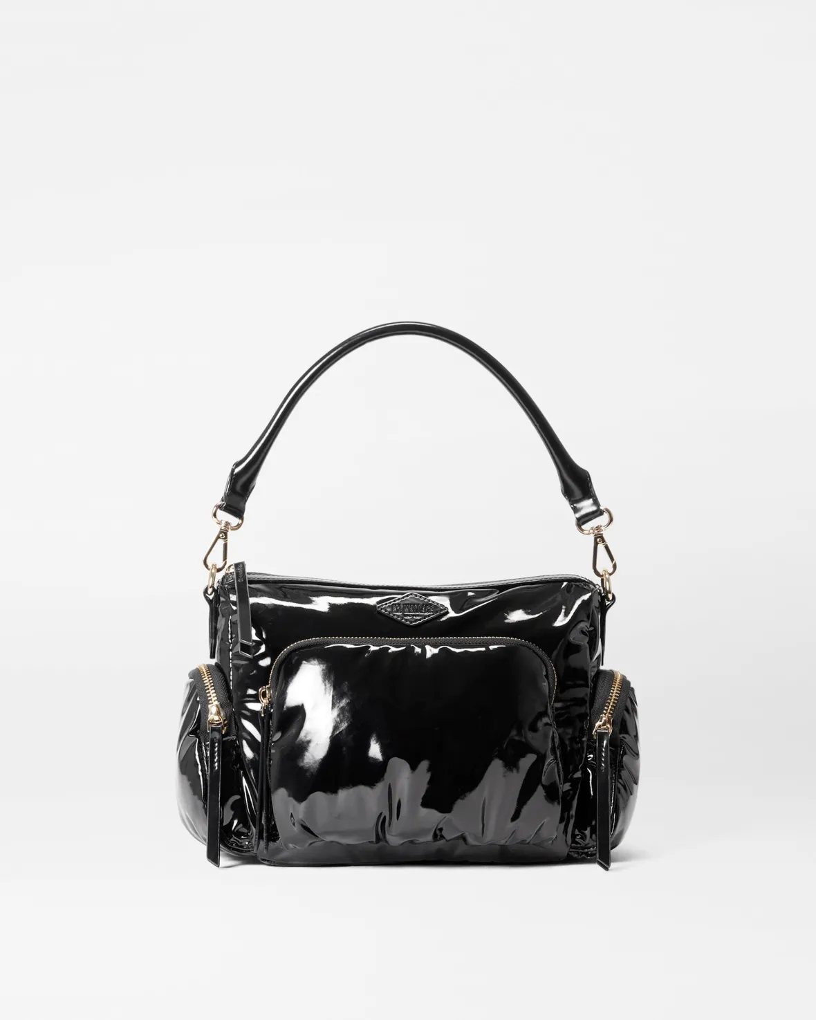 Chelsea|Crossbody<MZ Wallace Small Chelsea Crossbody BlackLacquer
