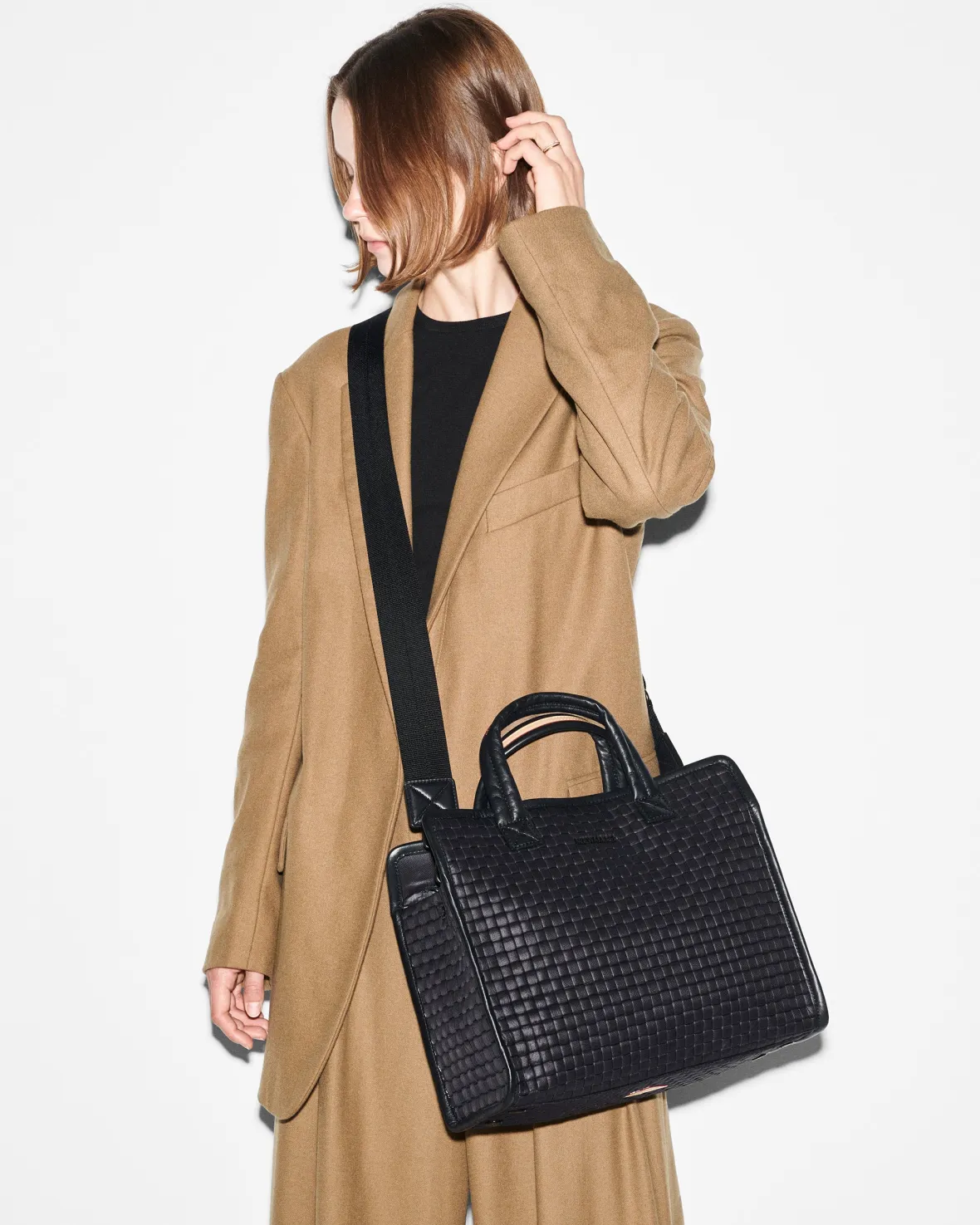 Work|Totes<MZ Wallace Medium Woven Box Tote Black