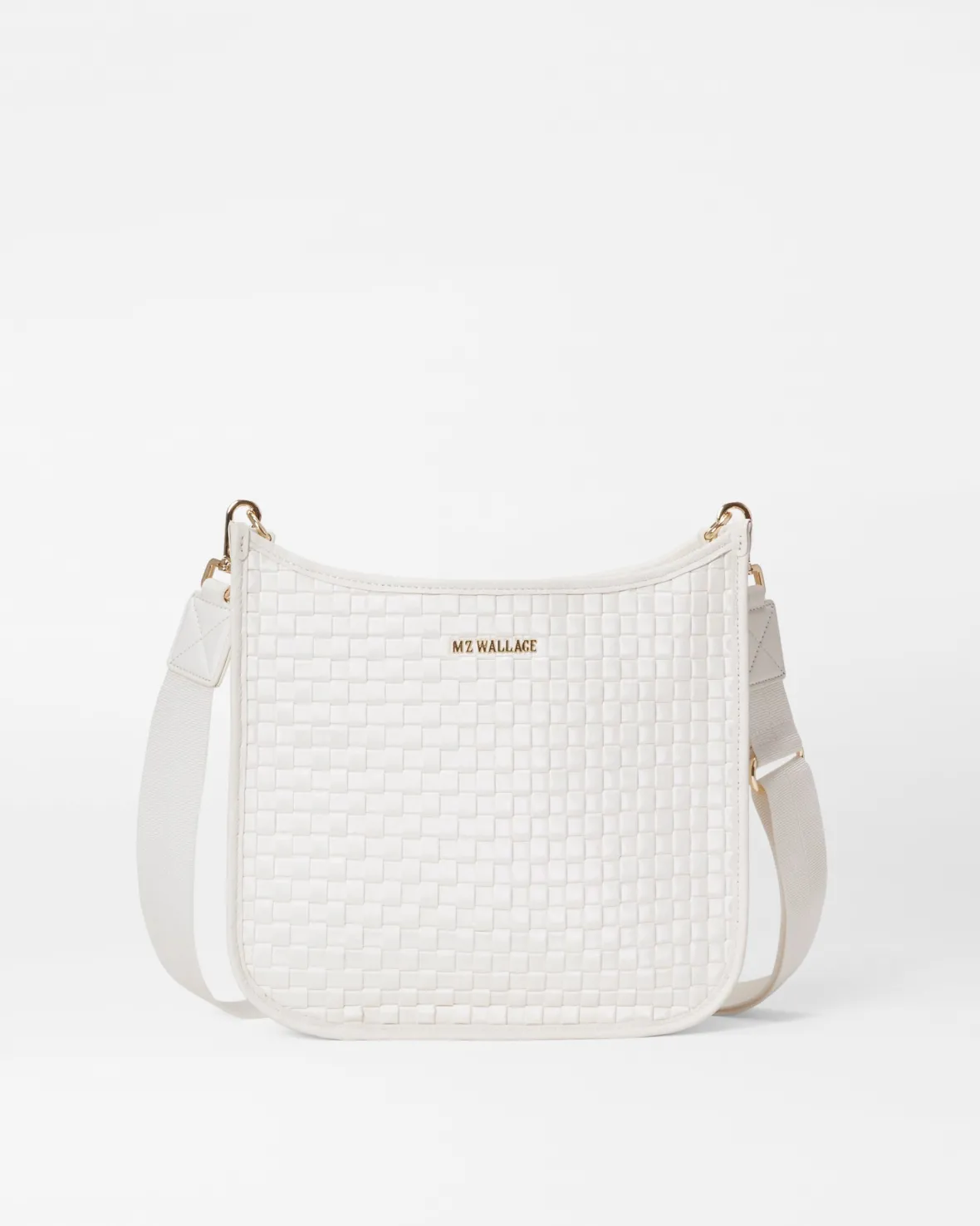 Crossbody<MZ Wallace Woven Box Crossbody PearlMetallic