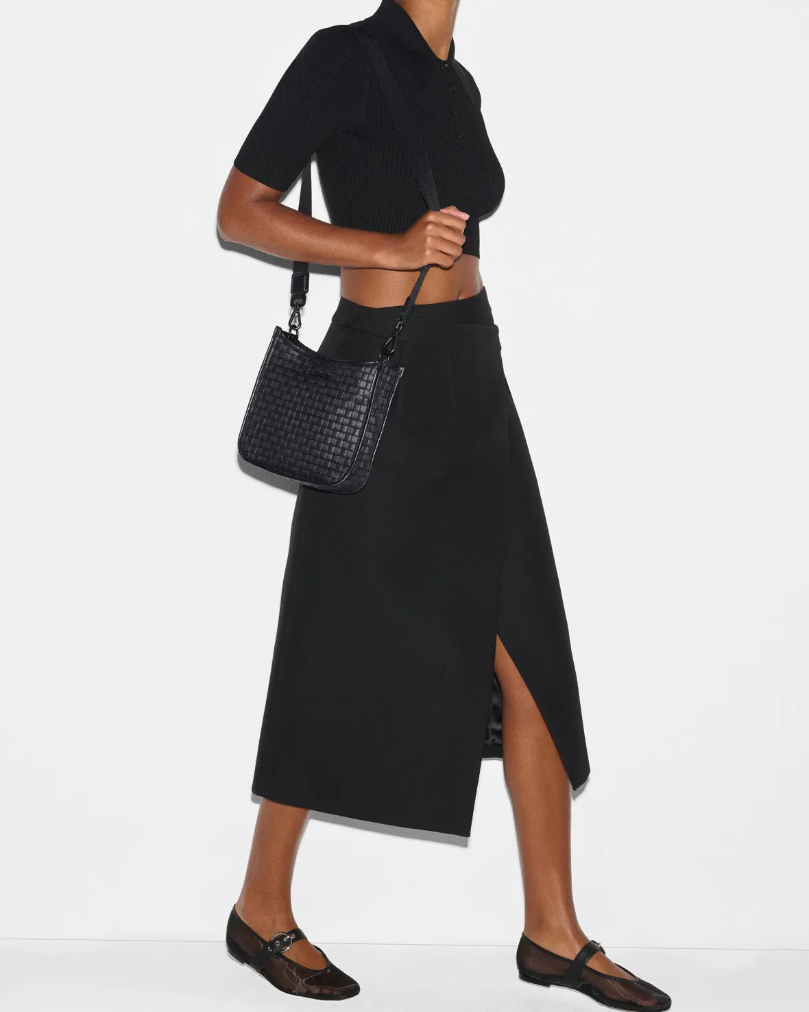 Crossbody|MZW Exclusives<MZ Wallace Small Woven Box Crossbody Black