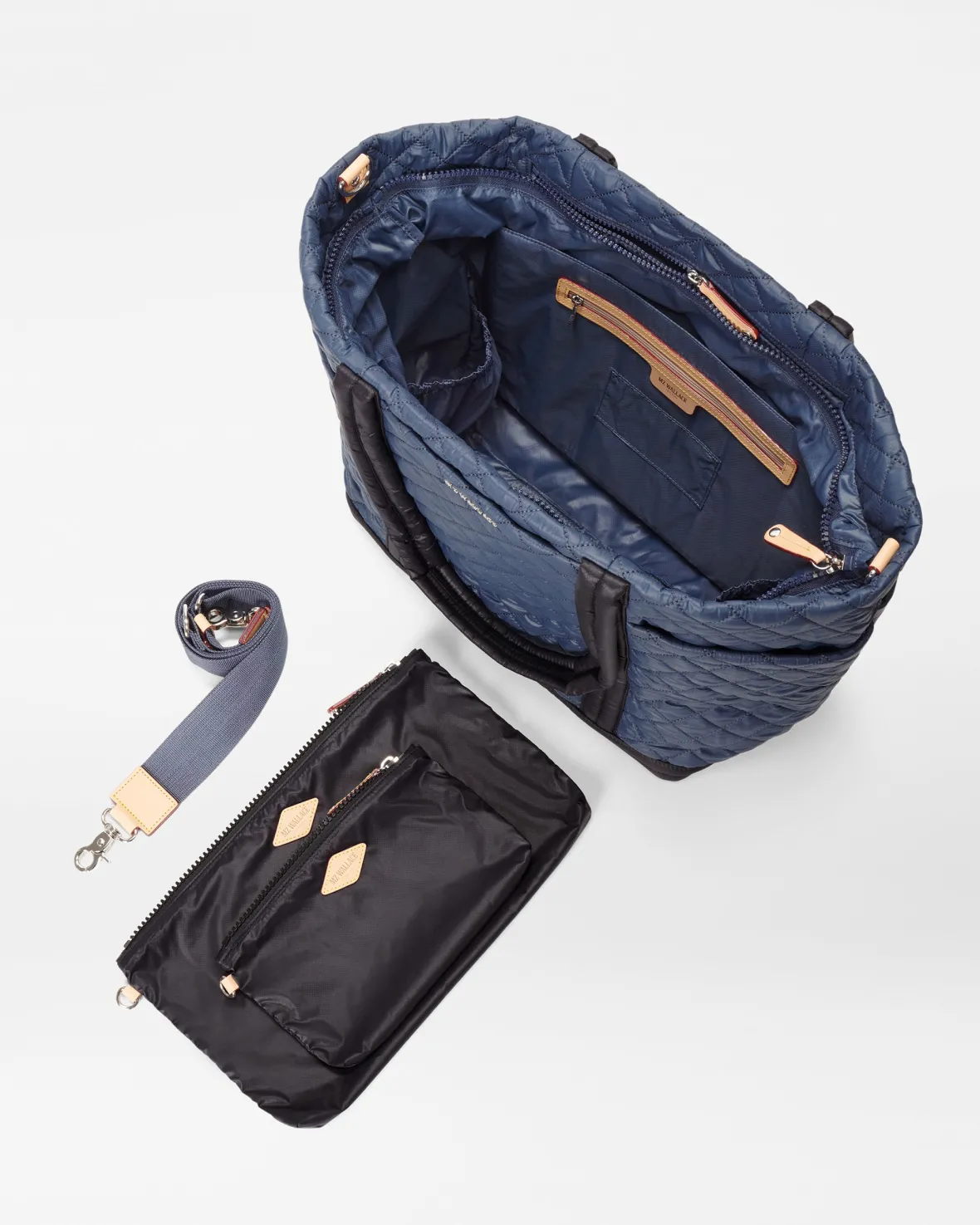 Metro|Baby<MZ Wallace Large Empire Tote Navy/BlackColorBlock