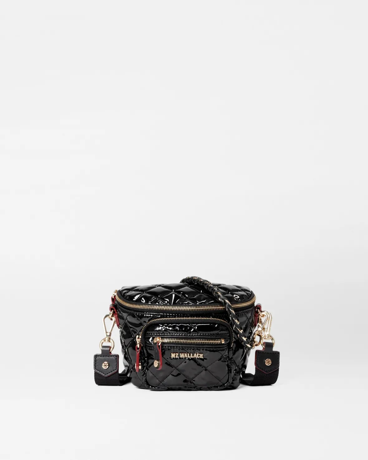 Crosby|Belt Bags & Slings<MZ Wallace Micro Crosby Sling BlackLacquer