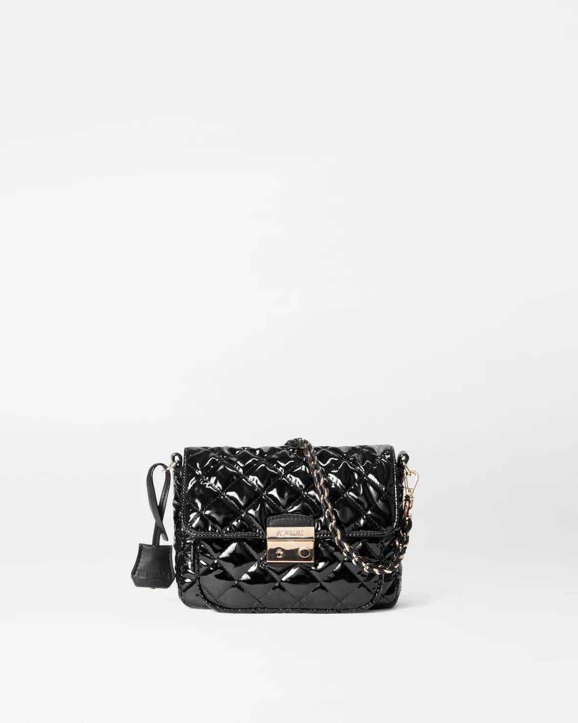 Crosby|Crossbody<MZ Wallace Crosby Lock Small Crossbody BlackLacquer