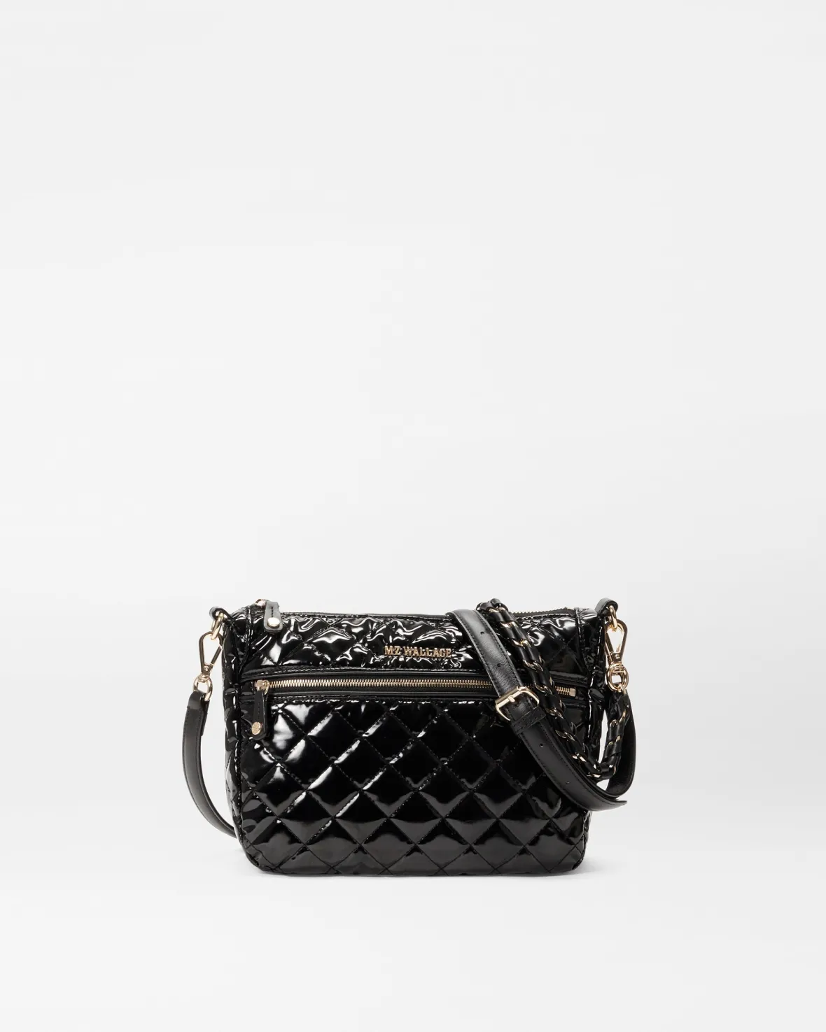 Crosby|Crossbody<MZ Wallace Crosby Ella Crossbody BlackLacquer