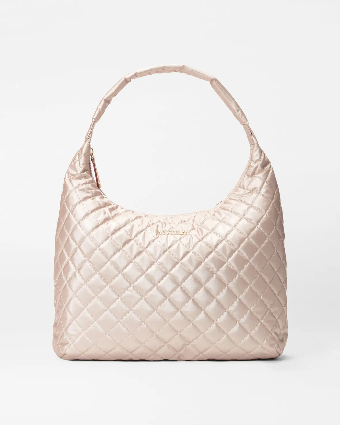 Metro|Shoulders<MZ Wallace Large Metro Shoulder PaleRoseGoldMetallic