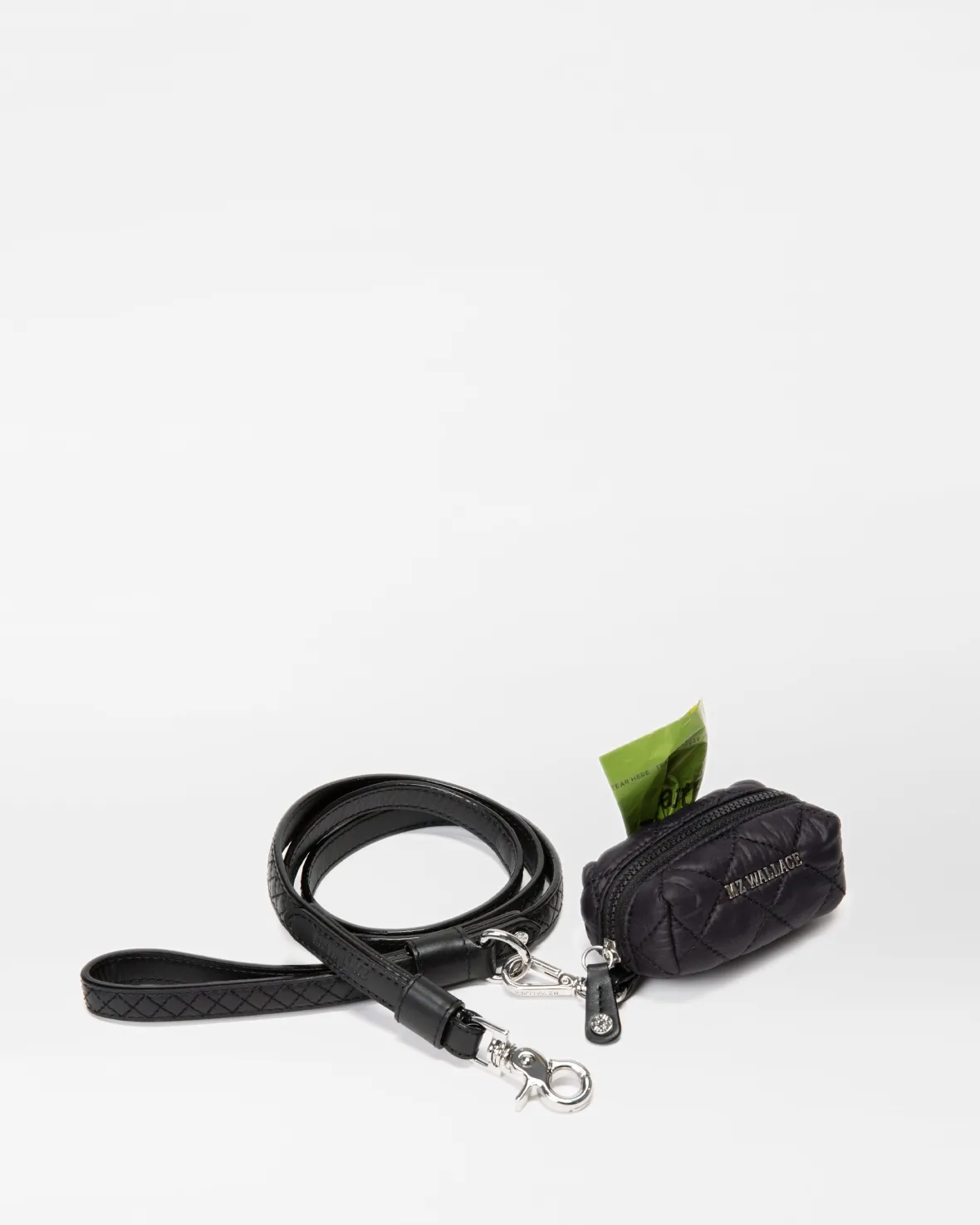 Accessories<MZ Wallace MZW Dog Leash BlackLeather