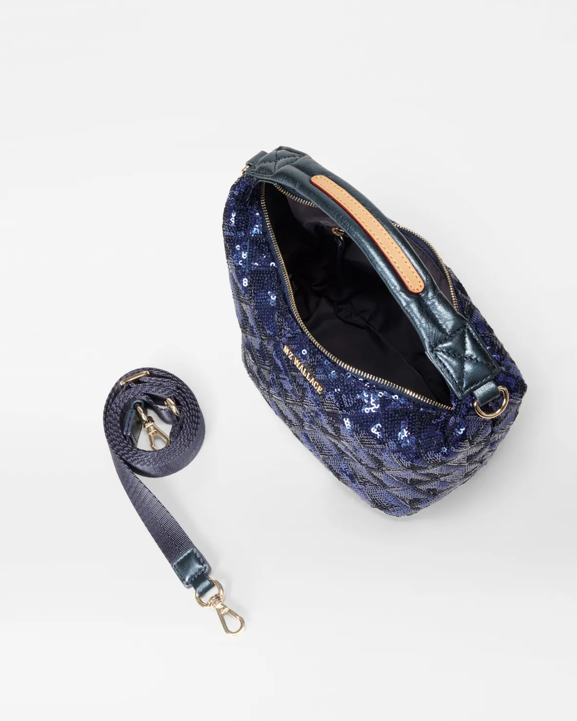Crossbody<MZ Wallace Mini Hobo SapphireSequin