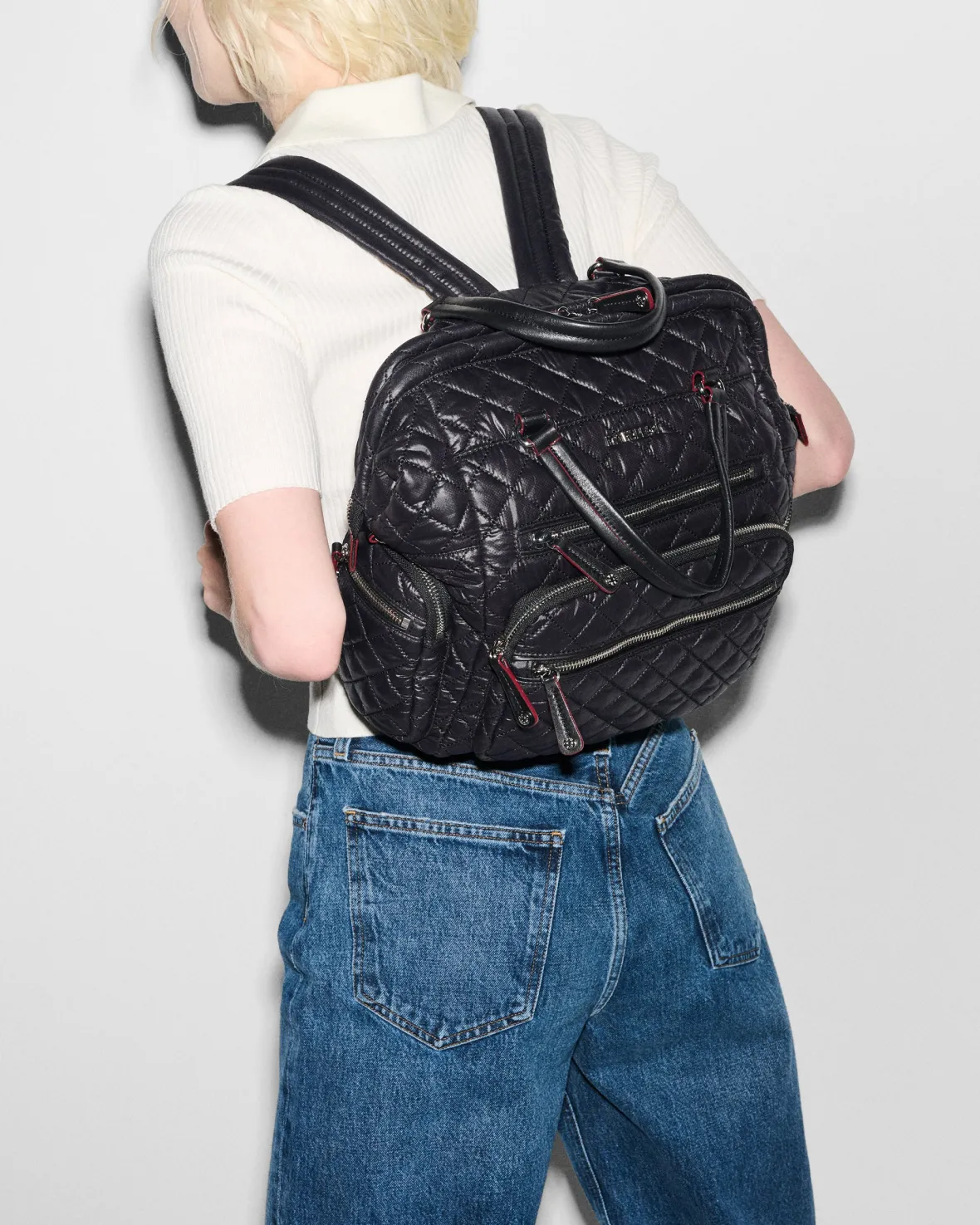 Crosby|Work<MZ Wallace Crosby Frame Backpack Black